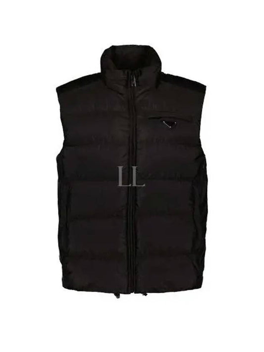 Re-Nylon Sleeveless Down Padded Jacket Black - PRADA - BALAAN 2