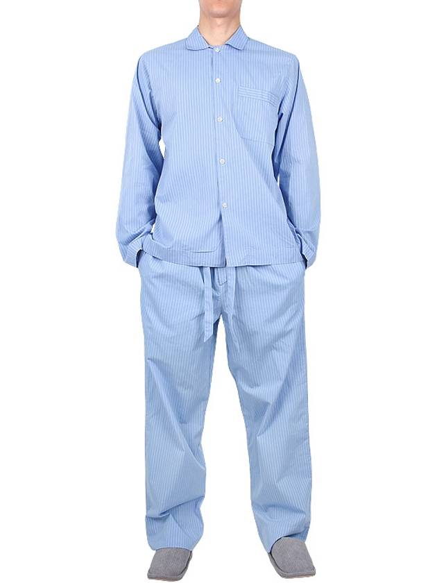 Poplin Striped Pajamas Long Sleeve Shirt SWT PS - TEKLA - BALAAN 5