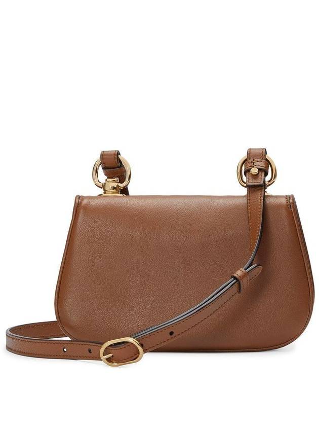 Blondie Small Leather Shoulder Bag Brown - GUCCI - BALAAN 4