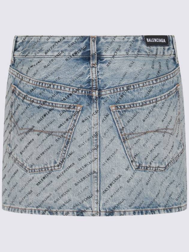 short skirt 744972 TQW66 4141 ICED BLUE - BALENCIAGA - BALAAN 5