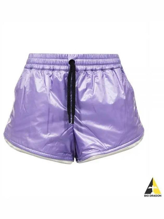 Women's Ripstop Nylon Shorts Purple - MONCLER - BALAAN 2