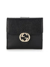 GG Interlocking Half Wallet Black - GUCCI - BALAAN 3