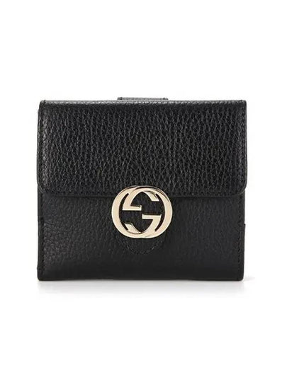 GG Interlocking Half Wallet Black - GUCCI - BALAAN 2