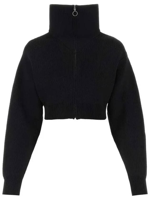 Women's High Neck Crop Cardigan Black - ISABEL MARANT - BALAAN 3