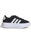 Women s Grand Court Platform Suede Low Top Sneakers Black - ADIDAS - BALAAN 1