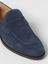 Suede Penny Loafers Midnight Blue - BRUNELLO CUCINELLI - BALAAN 3