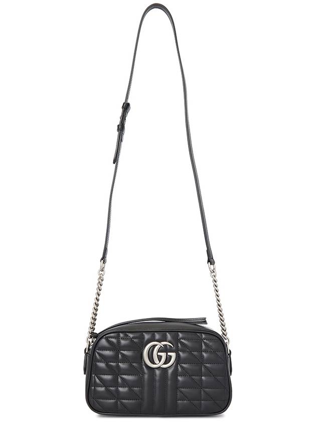 GG Marmont Small Leather Cross Bag Black - GUCCI - BALAAN 8