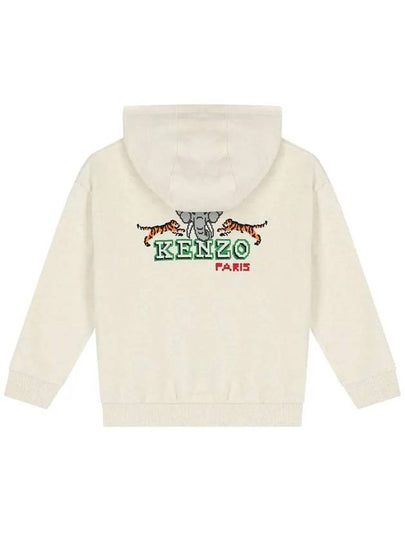 Kids Back Logo Knit Hoodie Ivory - KENZO - BALAAN 2