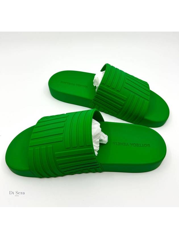 Intrecciato Rubber Slippers Green - BOTTEGA VENETA - BALAAN 2