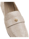 Logo-Embellished Leather Loafer Ivory - TORY BURCH - BALAAN 8