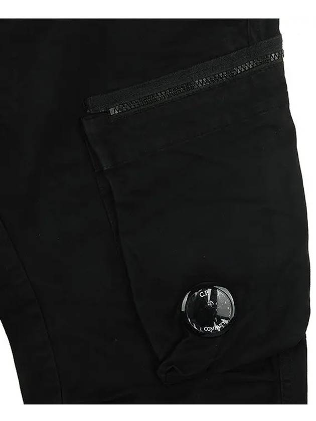 Logo Patch Tapered Straight Pants Black - CP COMPANY - BALAAN 4