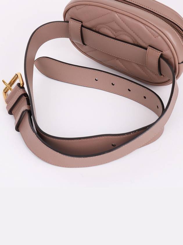 GG Marmont Matelasse Jean Beige Belt Bag 476434 - GUCCI - BALAAN 6