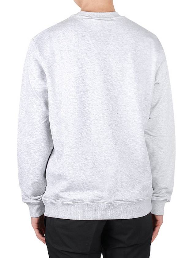 Milano Brushed Logo Cotton Sweatshirt Grey - MSGM - BALAAN 5