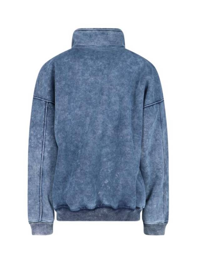 S Batel Teddy Bonded Jersey Zip-Up Jacket Blue - DIESEL - BALAAN 3