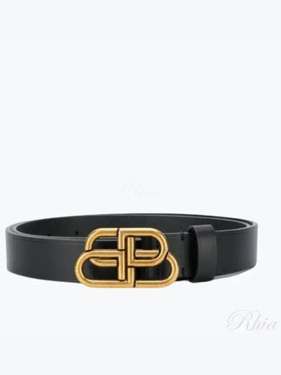 BB Buckle Belt Black Gold - BALENCIAGA - BALAAN 2