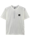 Logo Patch Short Sleeves T-Shirt White - STONE ISLAND - BALAAN 2