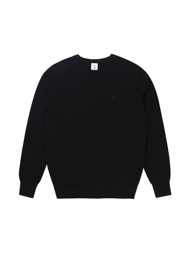 Men's Cashmere Round Round Sweater Black SW21ISW07BK - SOLEW - BALAAN 2