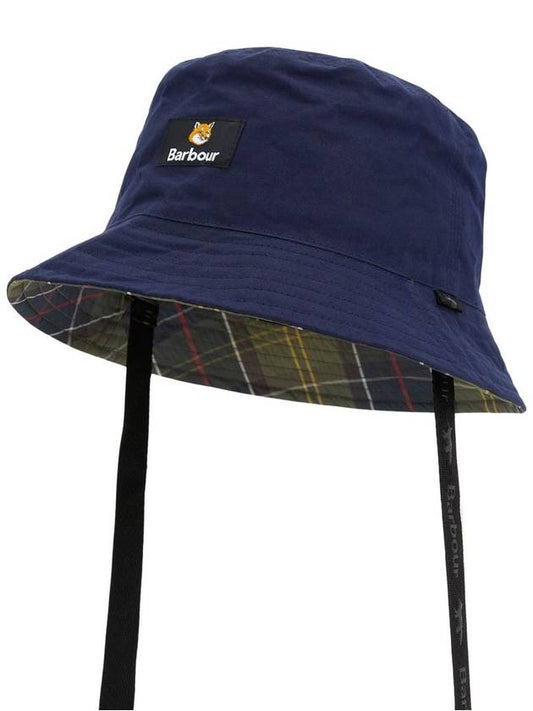 Cotton Reversible Bucket Hat Navy - BARBOUR - BALAAN 2