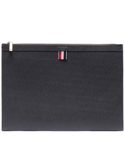 Medium Document Holder Clutch Bag Dark Grey - THOM BROWNE - BALAAN 2