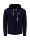 Tricolor Fox Patch Zip Up Hoodie Navy - MAISON KITSUNE - BALAAN 1