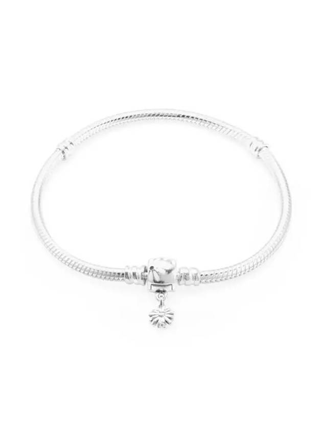 Women's Moments Daisy Flower Clasp Snake Chain Bracelet Silver - PANDORA - BALAAN 3