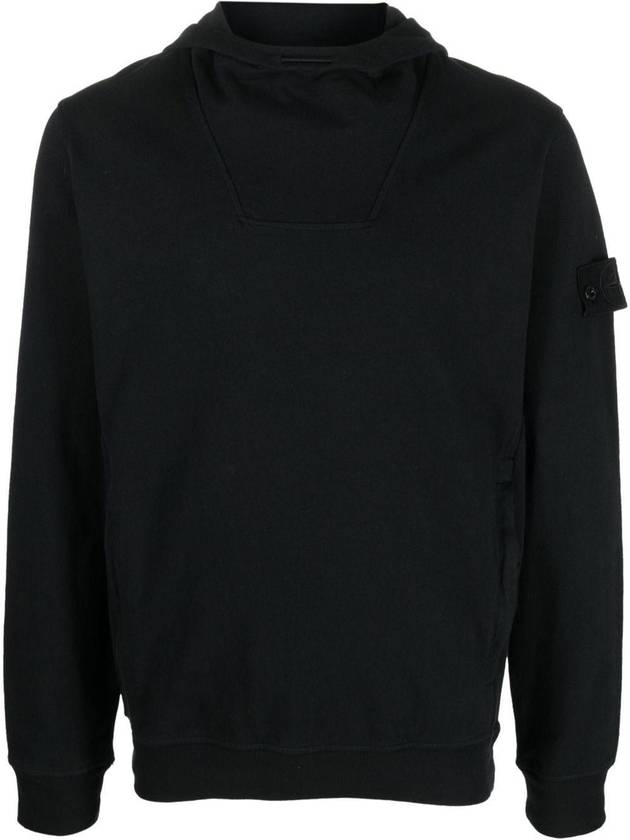 Ghost Piece Hoodie Black - STONE ISLAND - BALAAN 6