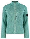 Shadow Project Patterned Slub Dry Yarn Knit Cardigan Blue - STONE ISLAND - BALAAN 2