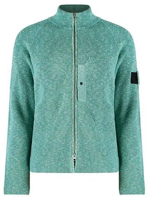 Shadow Project Patterned Slub Dry Yarn Knit Cardigan Blue - STONE ISLAND - BALAAN 2