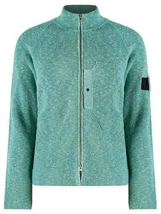 Shadow Project Patterned Slub Dry Yarn Knit Cardigan Blue - STONE ISLAND - BALAAN 2