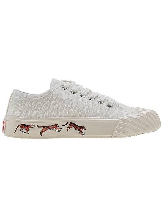 tiger print low-top sneakers off-white - KENZO - BALAAN 1
