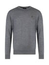 Logo Crew Neck Wool Knit Top Grey - POLO RALPH LAUREN - BALAAN 2