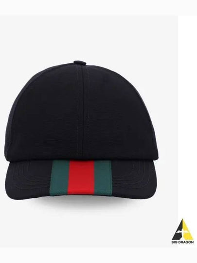 Web Canvas Base Ball Cap Black - GUCCI - BALAAN 2