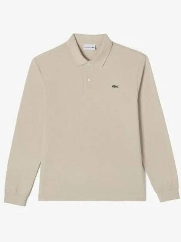 Men s Classic Fit Basic Long Sleeve Polo Beige - LACOSTE - BALAAN 1