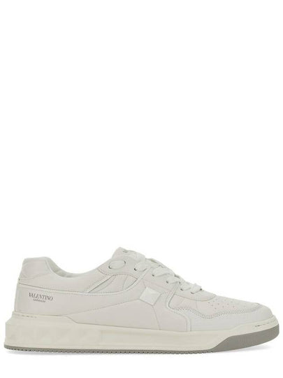 One Stud Nappa Leather Low Top Sneakers White - VALENTINO - BALAAN 2