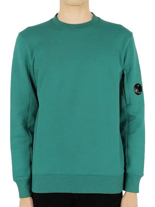 Men's Lens Waffen Diagonal Sweatshirt Green - CP COMPANY - BALAAN 2