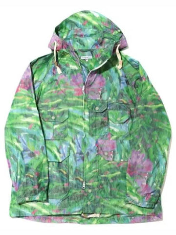 Atlantic Parka Green Floral Poly Microfiber Men s Jumper - ENGINEERED GARMENTS - BALAAN 1