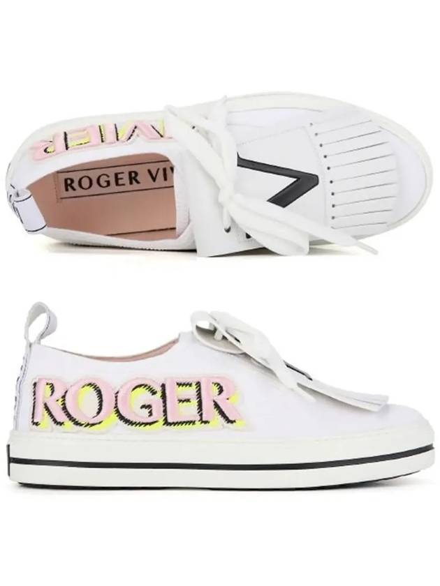 Call Me Vivier Patch Low Top Sneakers White - ROGER VIVIER - BALAAN 6