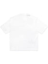 Small Heart Logo Boxy Fit Short Sleeve T-Shirt White - AMI - BALAAN 4