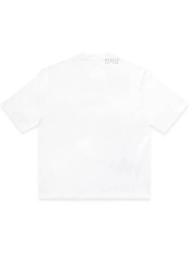 Small Heart Logo Boxy Fit Short Sleeve T-Shirt White - AMI - BALAAN 4