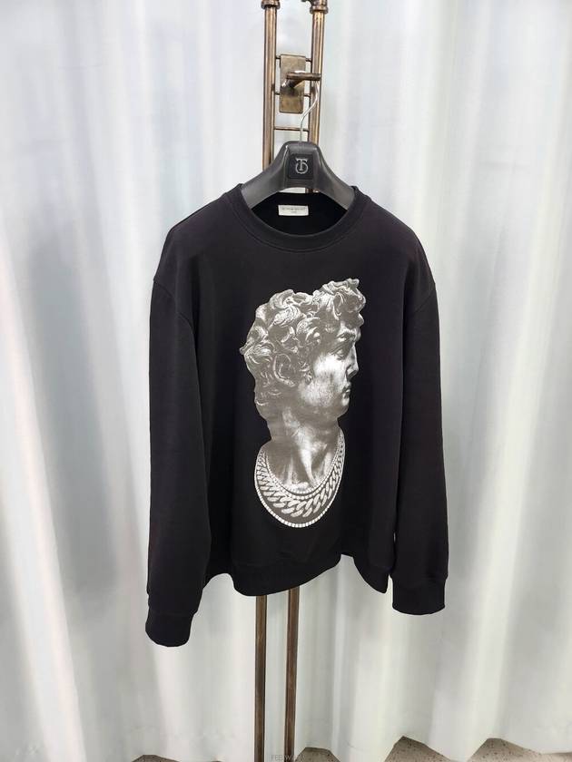 Used luxury goods DHLUX Statue printing black sweatshirt XXL 110 - IH NOM UH NIT - BALAAN 3