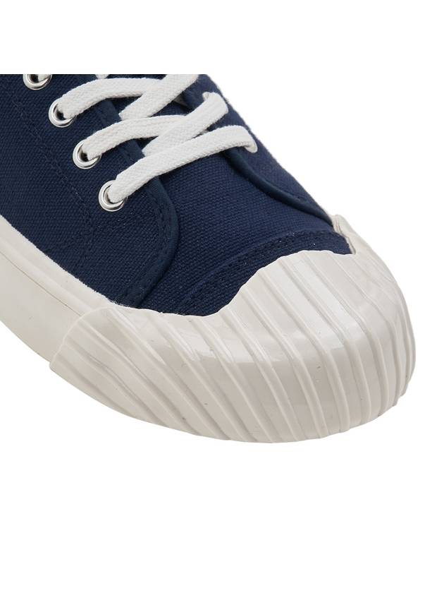 Lace Up Canvas Low Top Sneakers Blue - KENZO - BALAAN 10