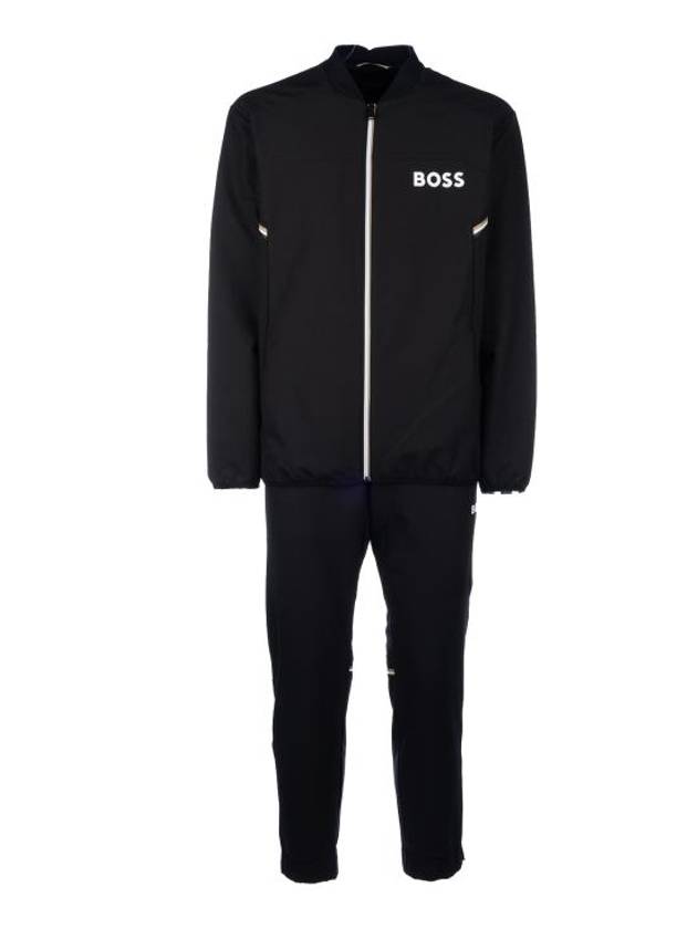 Signature Detail Stretch Poplin Tracksuit Black - HUGO BOSS - BALAAN 1