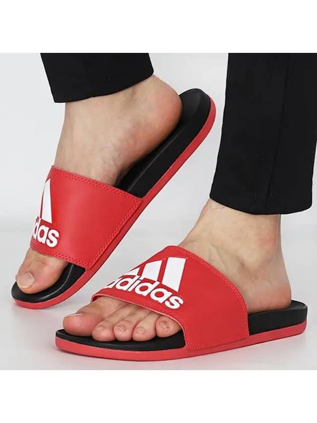 Adilette Comfort Slippers Black Red - ADIDAS - BALAAN 2