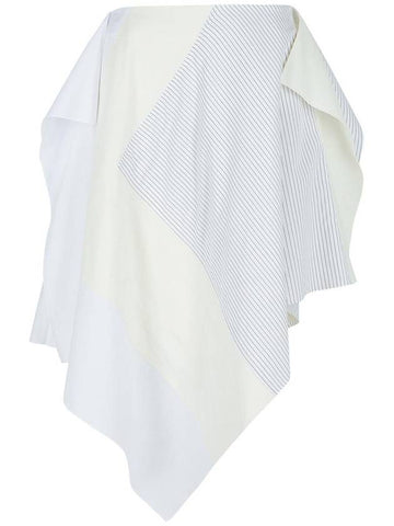 JW Anderson 'Patchwork' White Cotton Skirt - JW ANDERSON - BALAAN 1