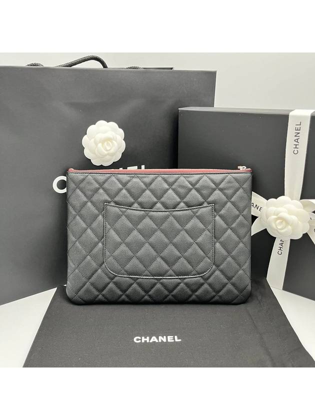 Classic Medium New Clutch Caviar Black Silver A82545 - CHANEL - BALAAN 5