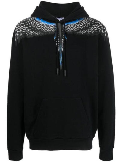 Grizzly Wings Regular Hoodie Black - MARCELO BURLON - BALAAN 2