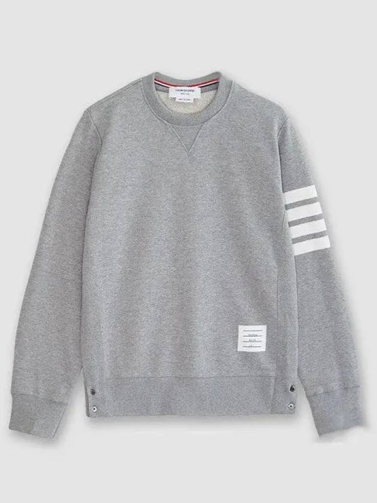 4 bar crew neck sweatshirt gray MJT021H 1061686 - THOM BROWNE - BALAAN 1