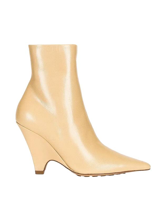 Nappa leather ankle middle boots beige - BOTTEGA VENETA - BALAAN 1