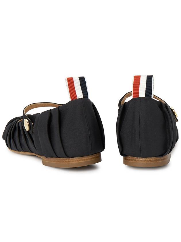 Silk Taffeta Thom John Ruched Ballerina Black - THOM BROWNE - BALAAN 7