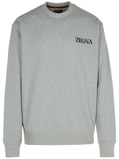 Zegna Gray Cotton Sweatshirt - ERMENEGILDO ZEGNA - BALAAN 1